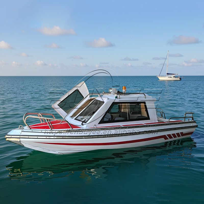 Fishing Boat Aluminum - 17.6フィート/5.38メートル高速キャビンフィッシングボート 新型小型水上スポーツヨット グラスファイバーキャビンヨット