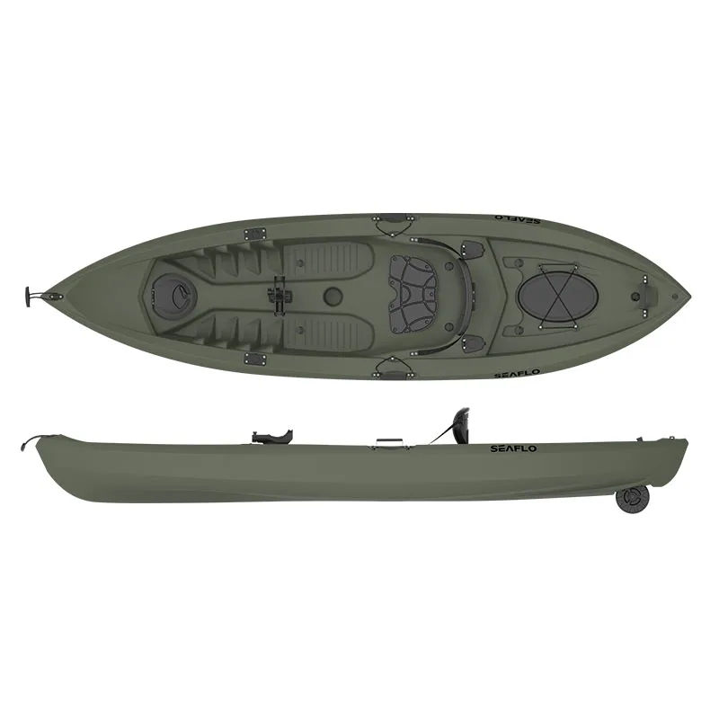 Fishing Boat Aluminum - Hdpe-プラスチック製のカヤック,フロントとリアの収納コンパートメントを備えたボート,釣り用,1人用,10フィート