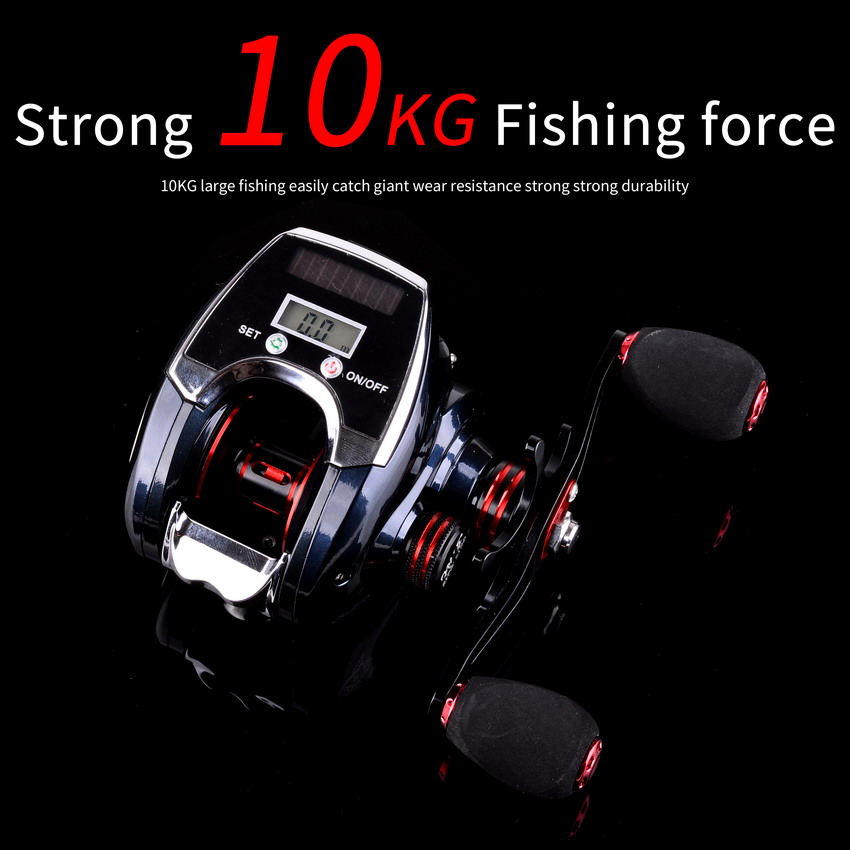Fishing Boat Steering Wheel - 8.0:1 19 + 1BBリール左/右手ロープロファイルラインカウンター釣具ギアデジタルディスプレイcarretilhaペスカ