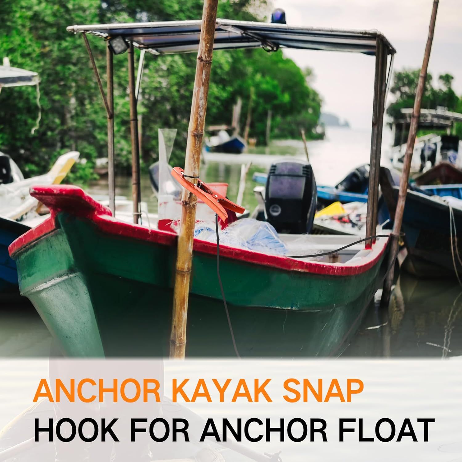 1Pc カヤックアンカーグリップ 16.4フィートパラコード - Fishing Boat Anchor のレビューと価格