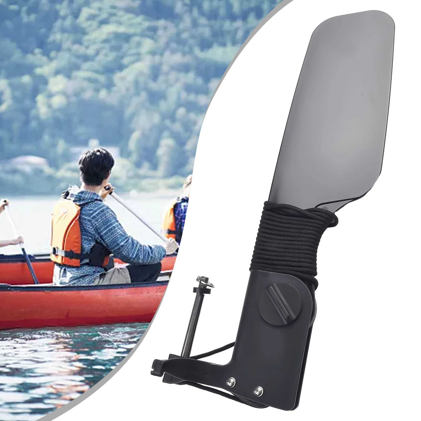 カヤック用ビッグテールラダー、プーリー付き、カヌーとフィッシ - Fishing Boat Steering Wheel のレビューと価格