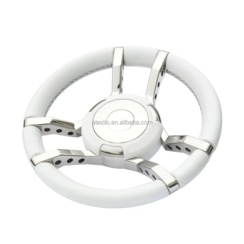13.5インチ マリンボートステアリングホイール ステンレス - Fishing Boat Steering Wheel のレビューと価格
